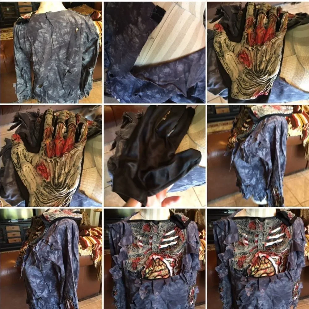🧟‍♂️ 🎃 17 BOYS’ Zombie Top & Gloves!